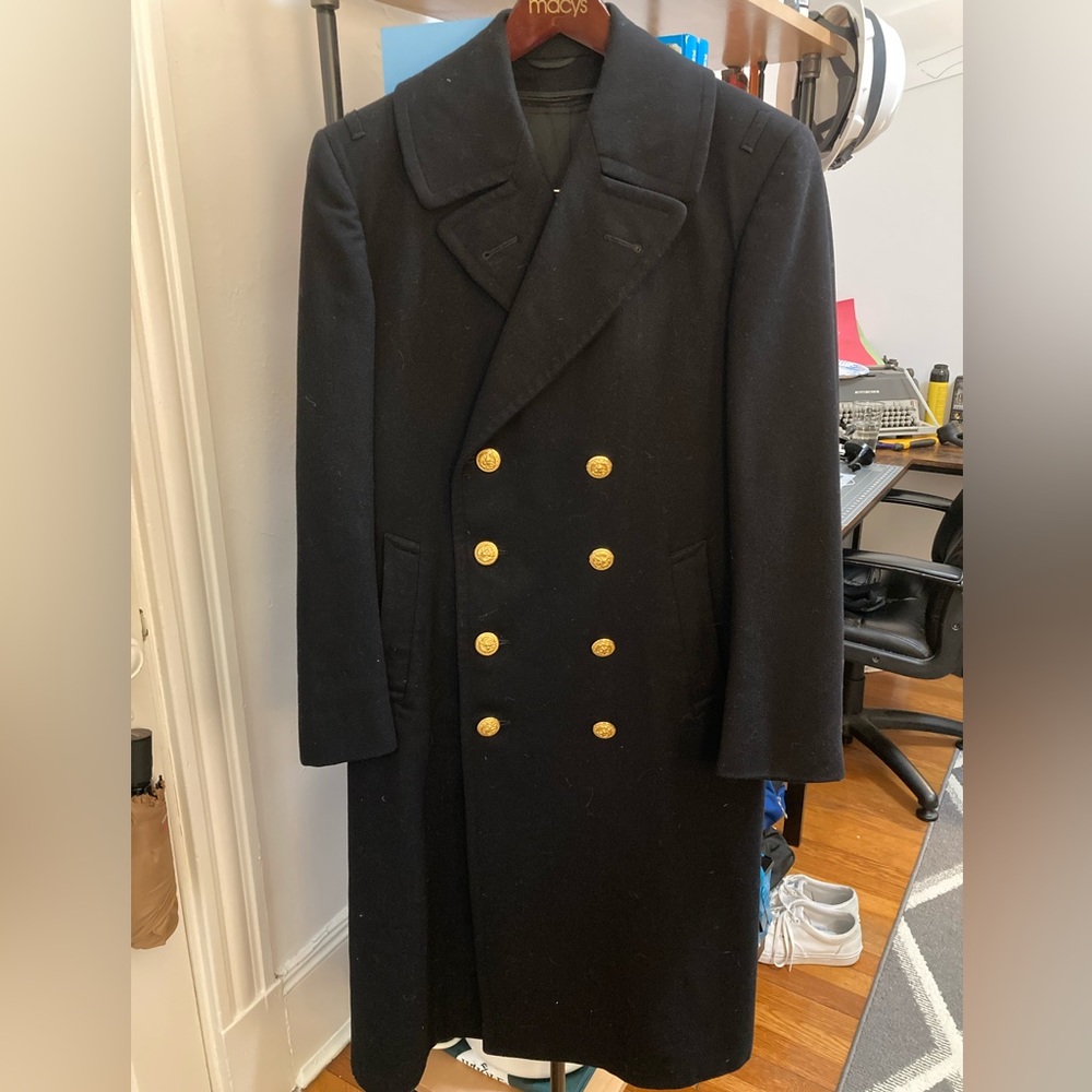 US Navy Officers Bridgecoat Overcoat 38R